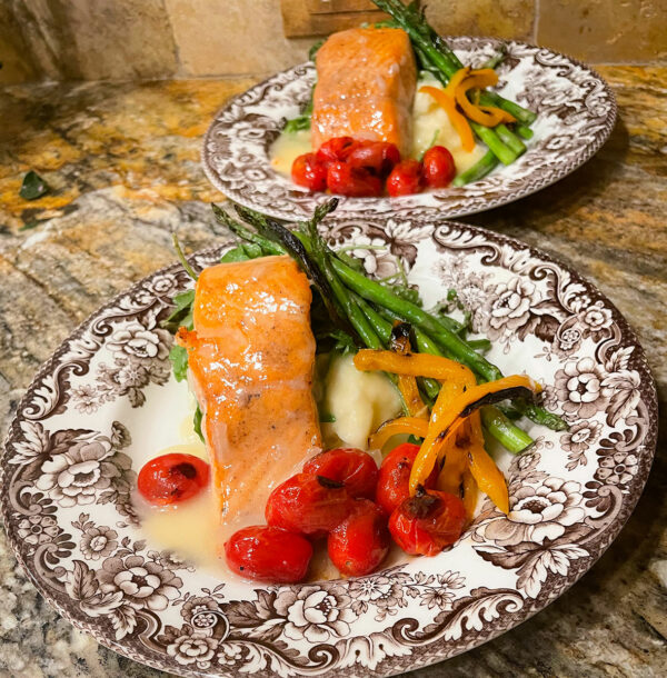 Grilled wild salmon filet